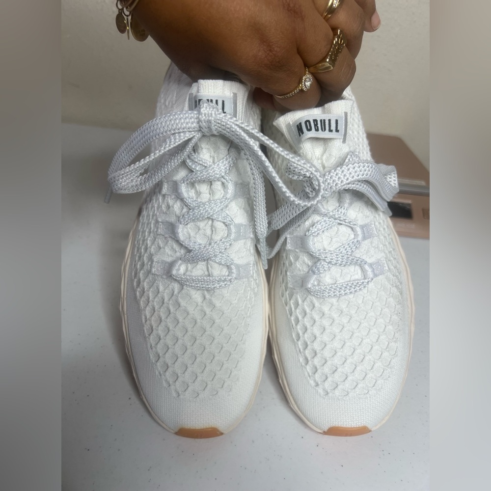 NOBULL Project White Knit Women’s Running Shoes Sneakers Size 10 Hint Of Purple - Picture 9 of 11